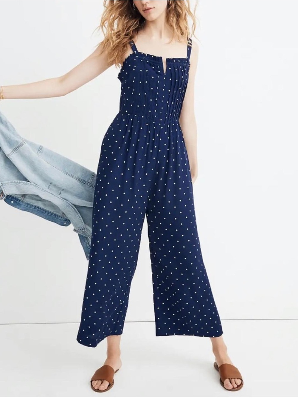 NWOT - Madewell Pintuck Cami Jumpsuit Size 2